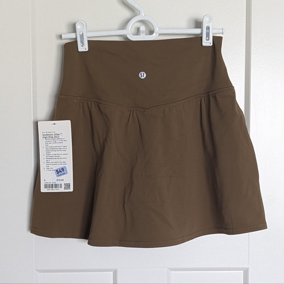 Lululemon NWT Align High Rise Skirt - Allspice Brown sz 8 - Picture 3 of 6